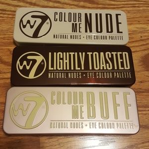 Set of 3 w7 eyeshadow palettes